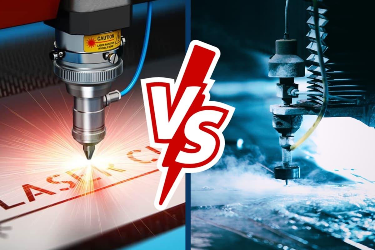 Corte a laser vs. corte a jato d’água
