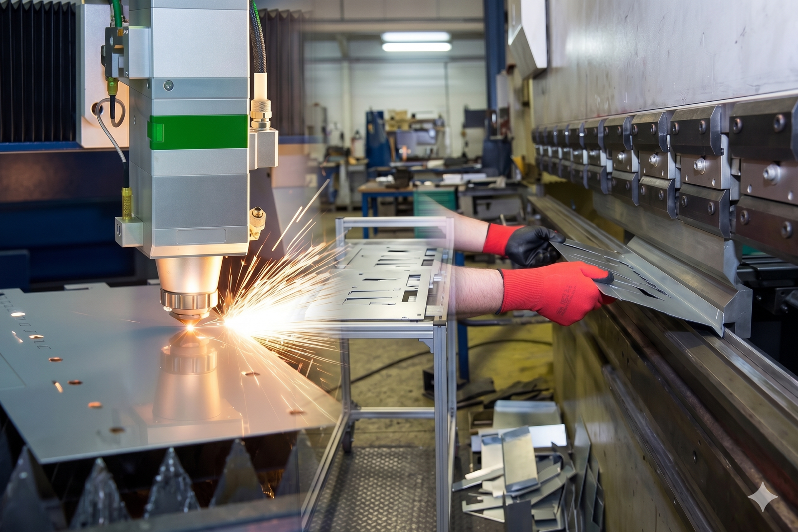 Abrigo metálico para gerador fabricado com corte e dobra de precisão pela Mikro Stamp, empresa de corte e dobra certificada ISO 9001 com 36 anos de mercado em Campinas.
